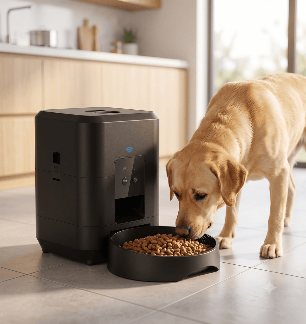 Smart WiFi Automatic Pet Feeder – App-Controlled Cat & Dog Food Dispenser with Timed Scheduling - The Big Pet Shop