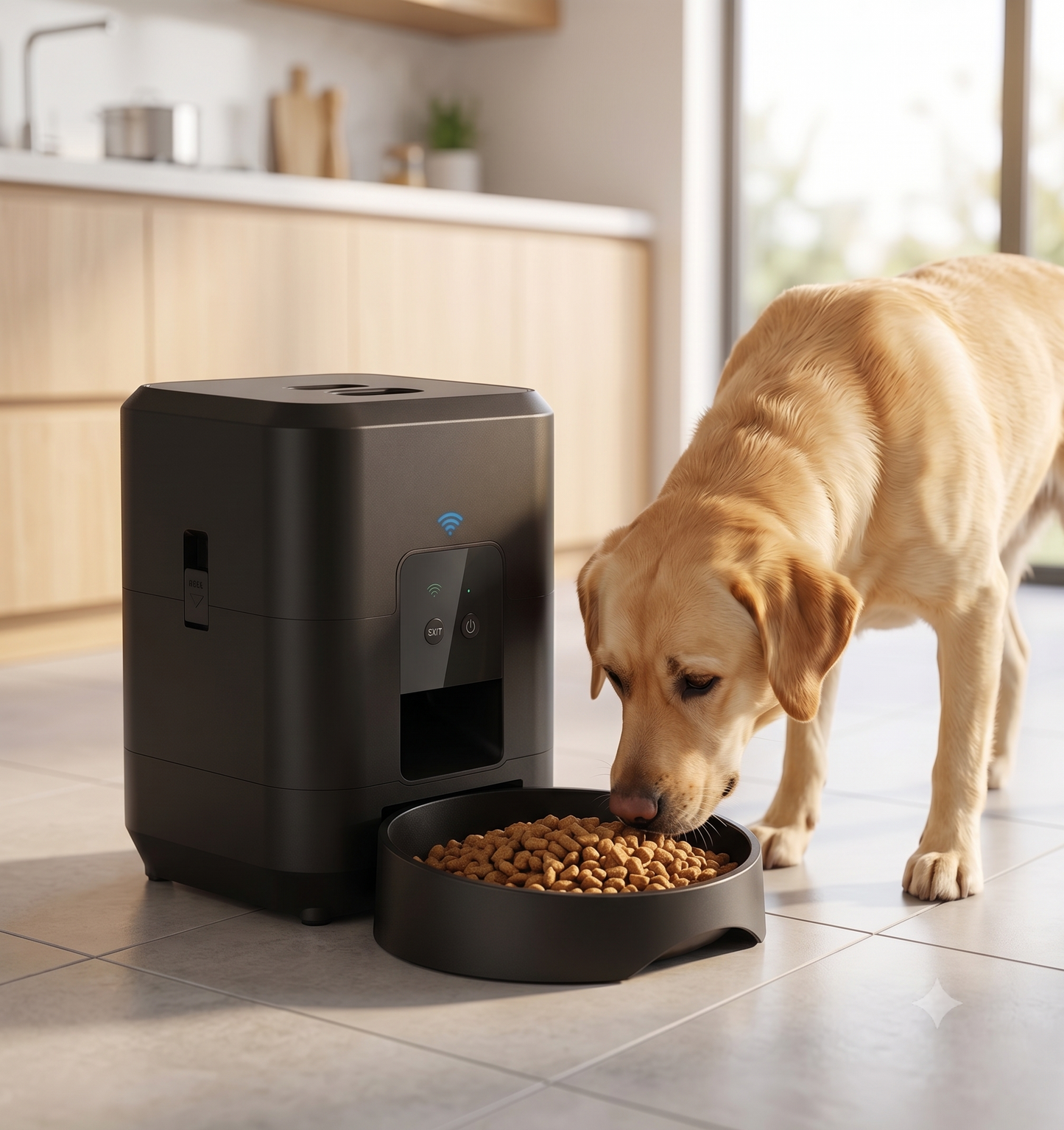 Smart WiFi Automatic Pet Feeder – App-Controlled Cat & Dog Food Dispenser with Timed Scheduling