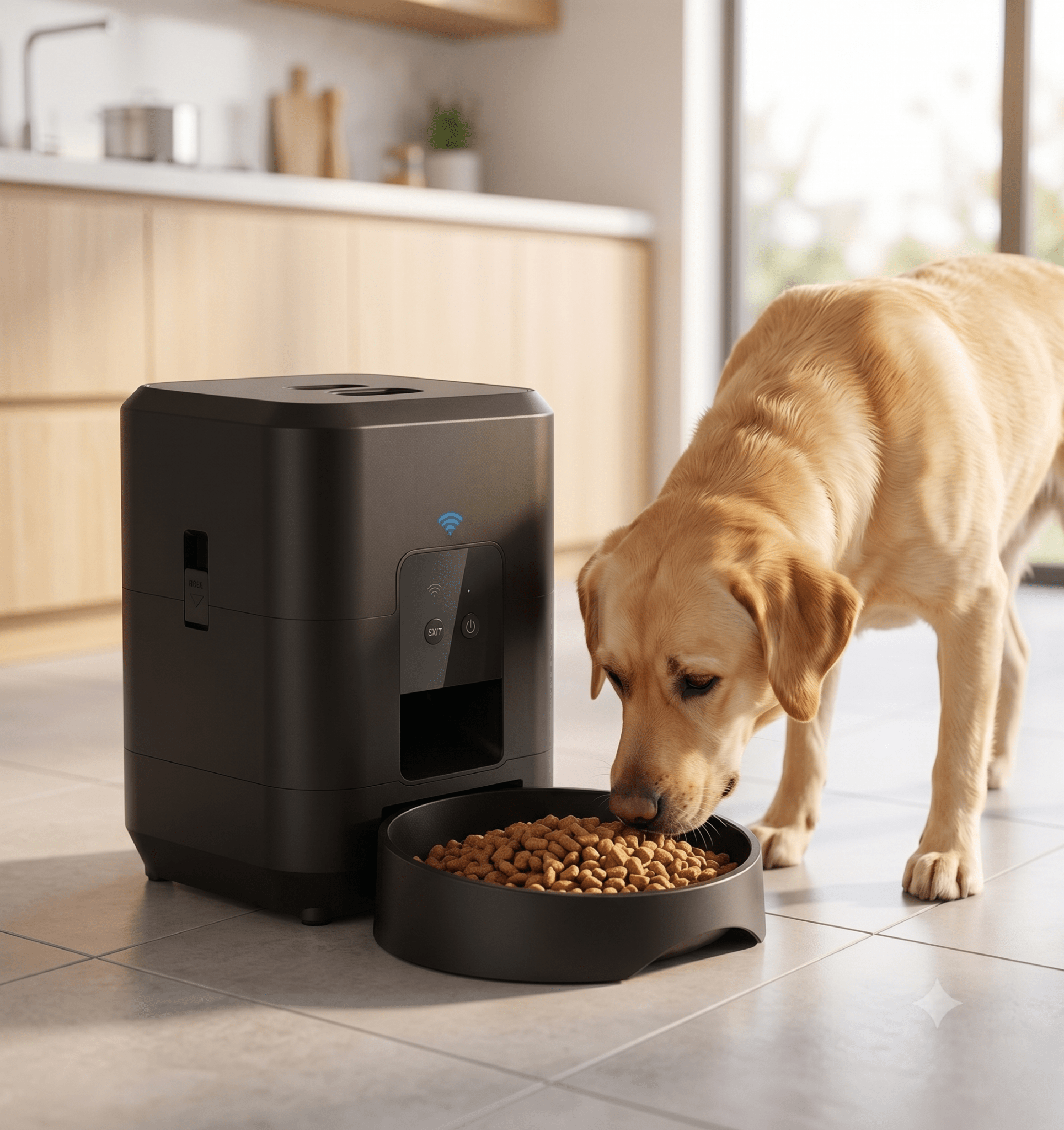 Smart WiFi Automatic Pet Feeder – App-Controlled Cat & Dog Food Dispenser with Timed Scheduling - The Big Pet Shop