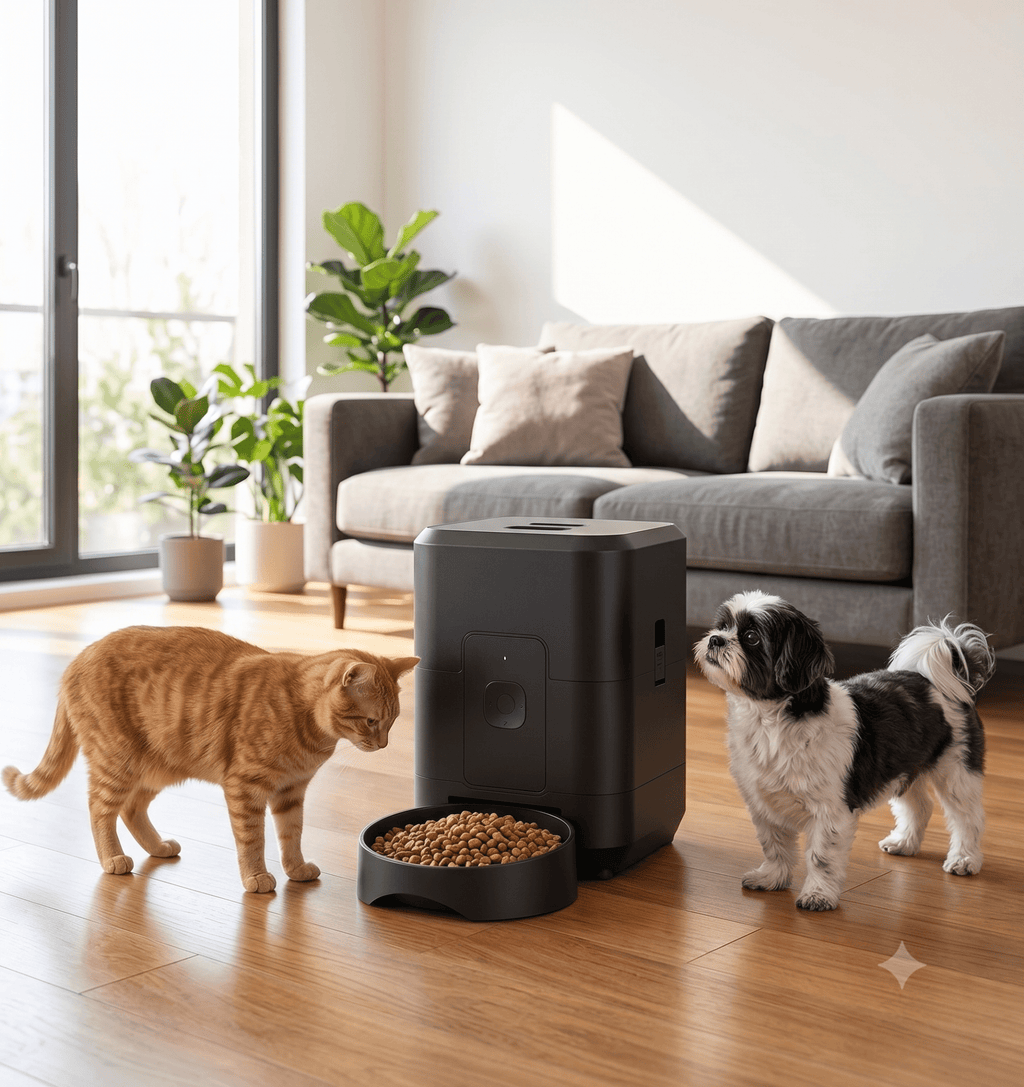 Smart WiFi Automatic Pet Feeder – App-Controlled Cat & Dog Food Dispenser with Timed Scheduling - The Big Pet Shop