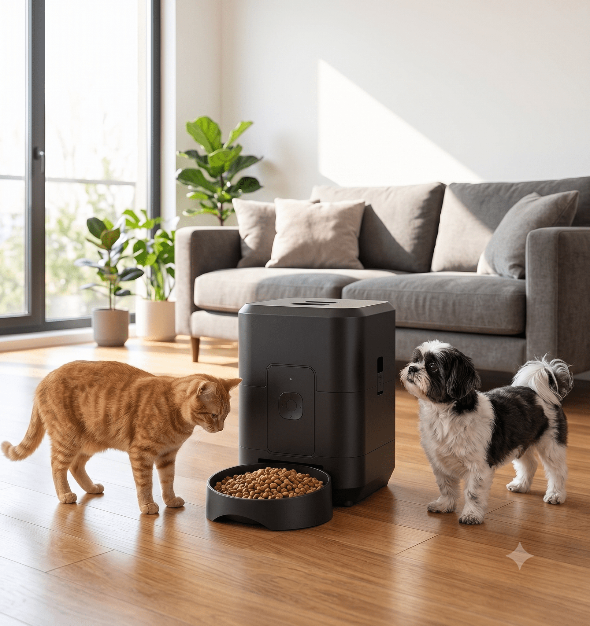Smart WiFi Automatic Pet Feeder – App-Controlled Cat & Dog Food Dispenser with Timed Scheduling - The Big Pet Shop