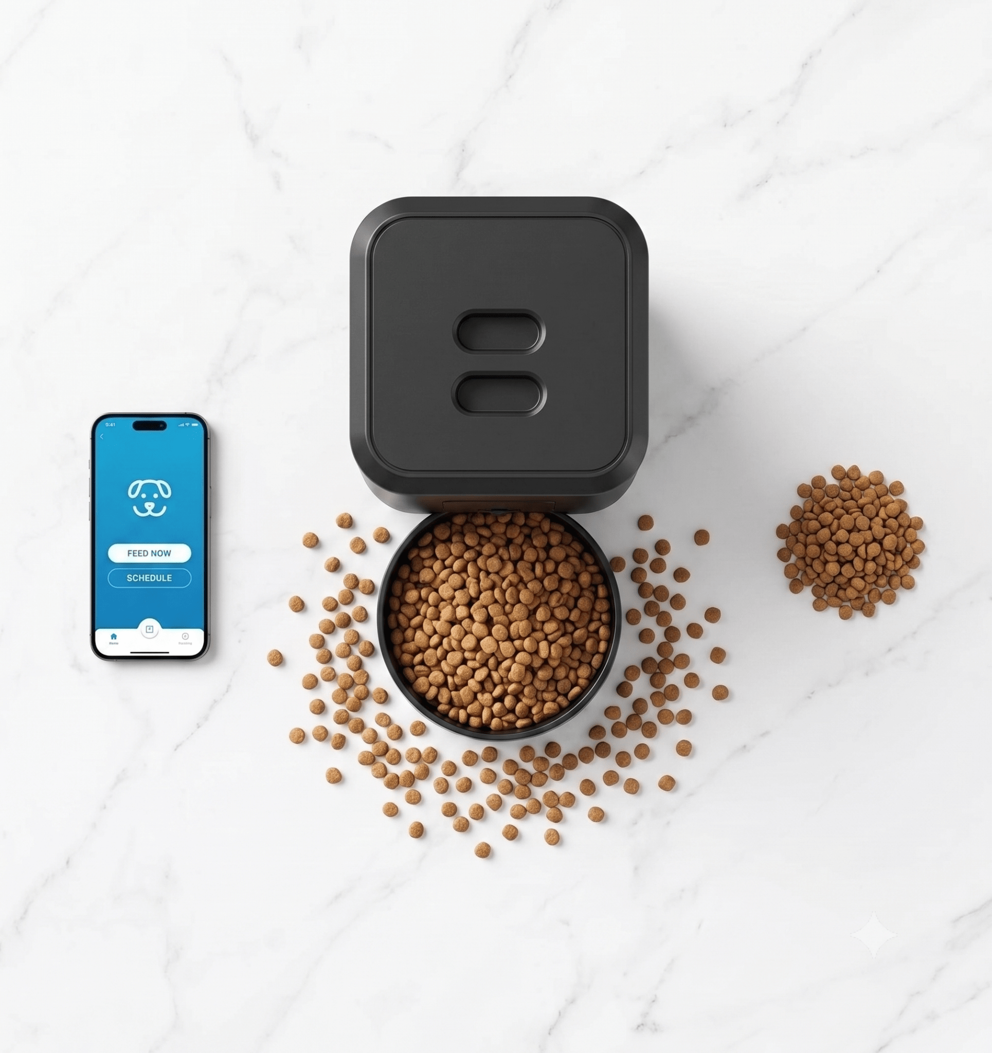 Smart WiFi Automatic Pet Feeder – App-Controlled Cat & Dog Food Dispenser with Timed Scheduling - The Big Pet Shop