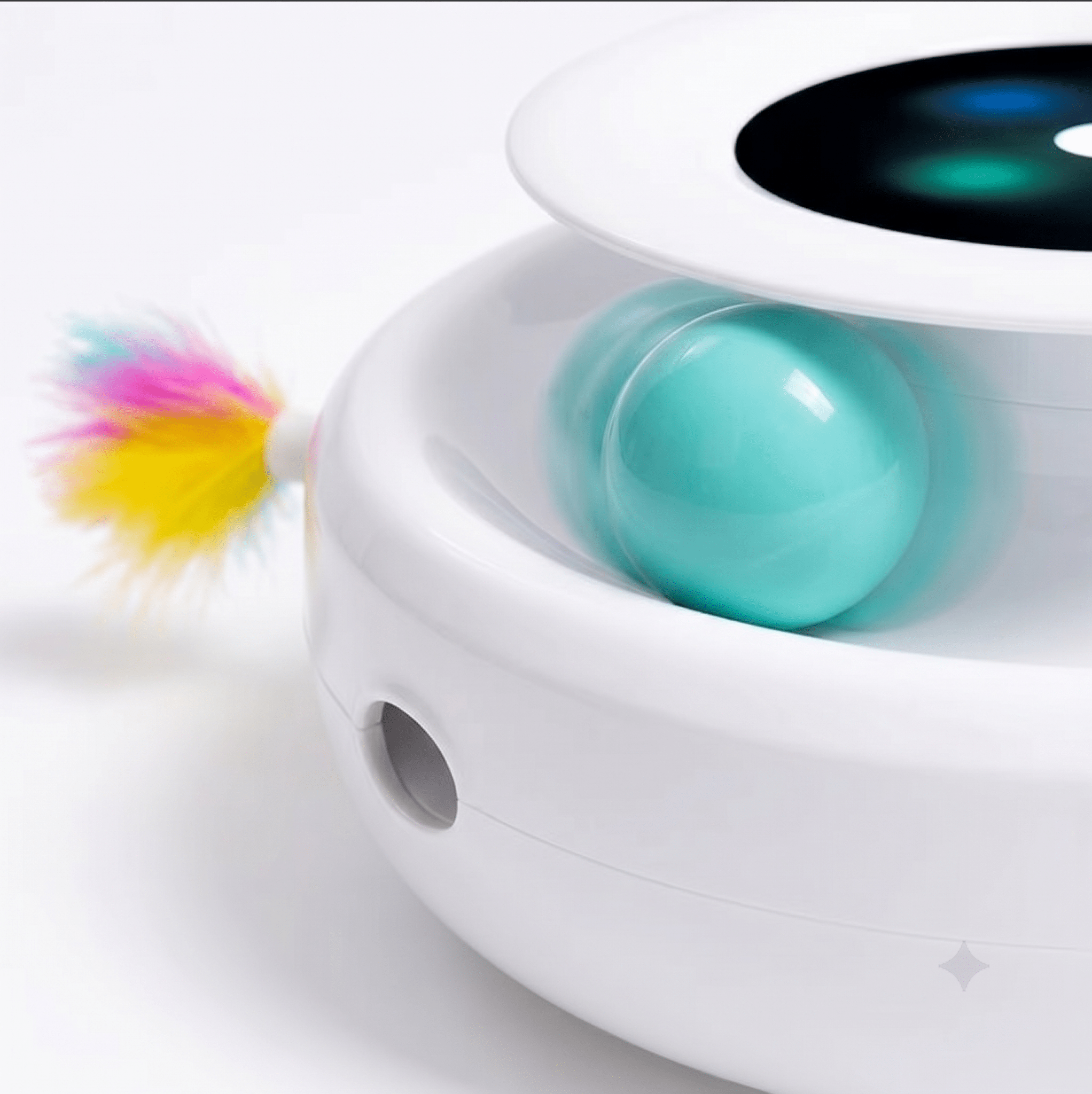 2-in-1 Smart Interactive Cat Toy — Automatic Feather Wand & Fun Ball, 5 Play Modes - The Big Pet Shop