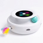 2-in-1 Smart Interactive Cat Toy — Automatic Feather Wand & Fun Ball, 5 Play Modes - The Big Pet Shop