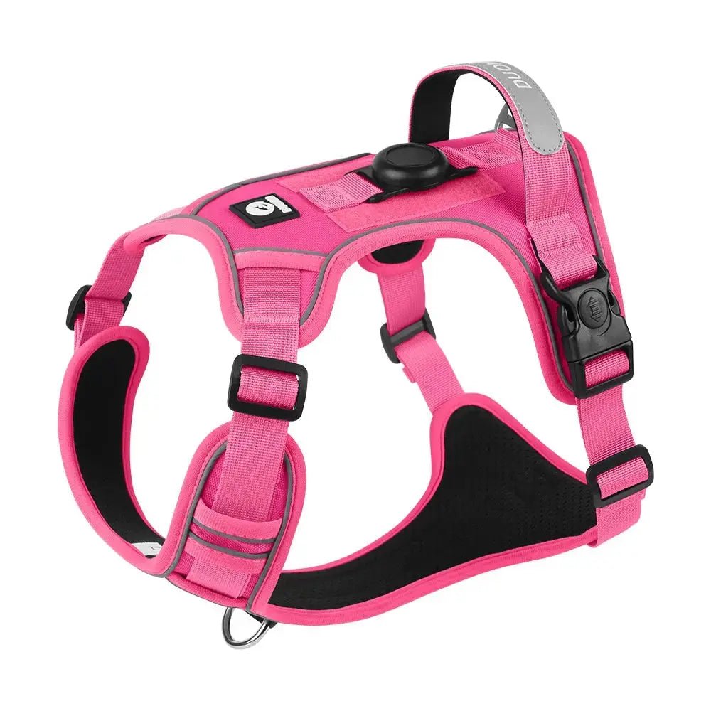 The Big Trail™ Premium No - Pull Dog Harness – Reflective, Front & Back Clip + AirTag Holder - The Big Pet Shop