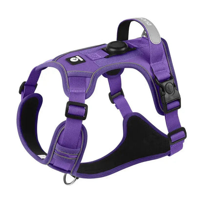 The Big Trail™ Premium No - Pull Dog Harness – Reflective, Front & Back Clip + AirTag Holder - The Big Pet Shop