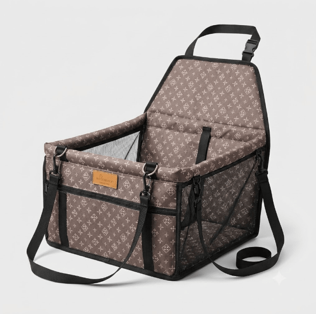 The Big Ride — Elevated Pet Car Booster Seat with Safety Strap - The Big Pet Shop