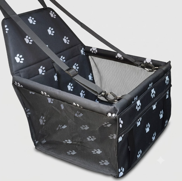 The Big Ride — Elevated Pet Car Booster Seat with Safety Strap