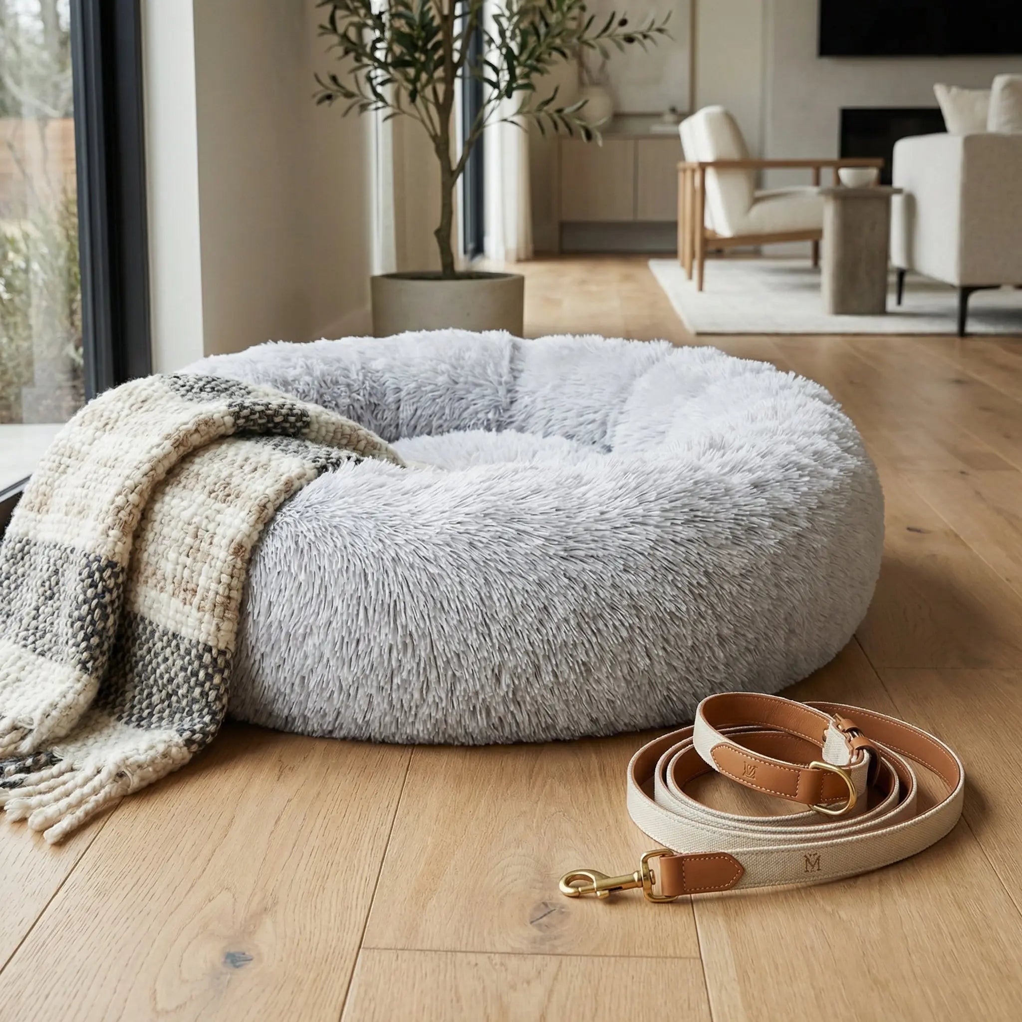 The Big Snooze Anti-Anxiety Dog Bed Grey - The Big Pet Shop