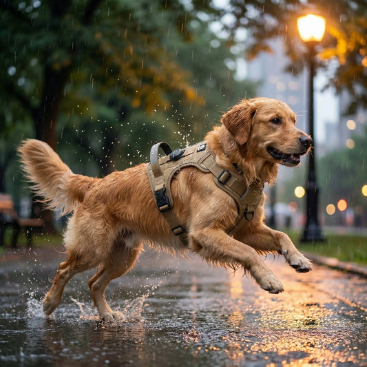 The Big Trail™ Premium No-Pull Dog Harness – Reflective, Front & Back Clip + AirTag Holder