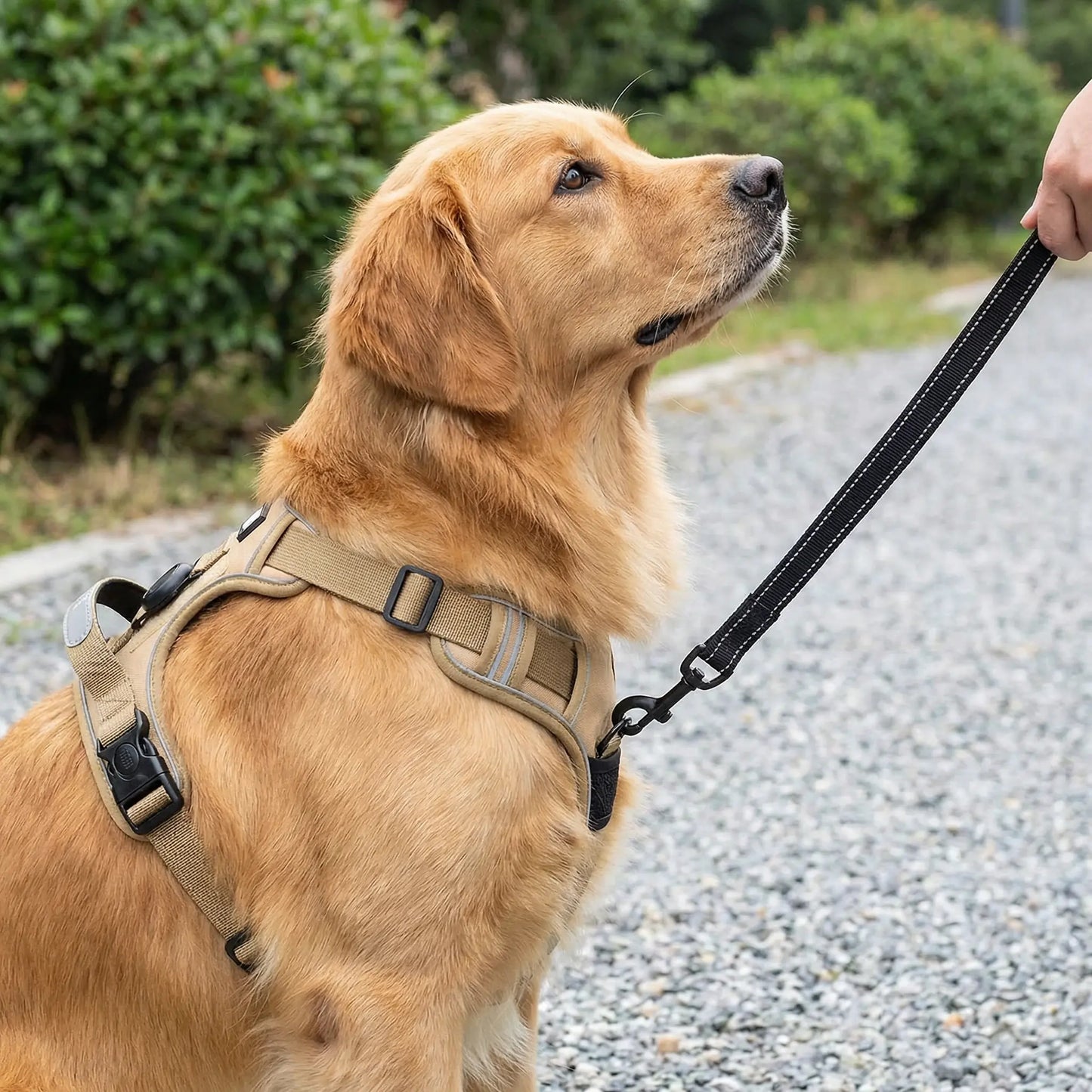 The Big Trail™ Premium No - Pull Dog Harness – Reflective, Front & Back Clip + AirTag Holder - The Big Pet Shop