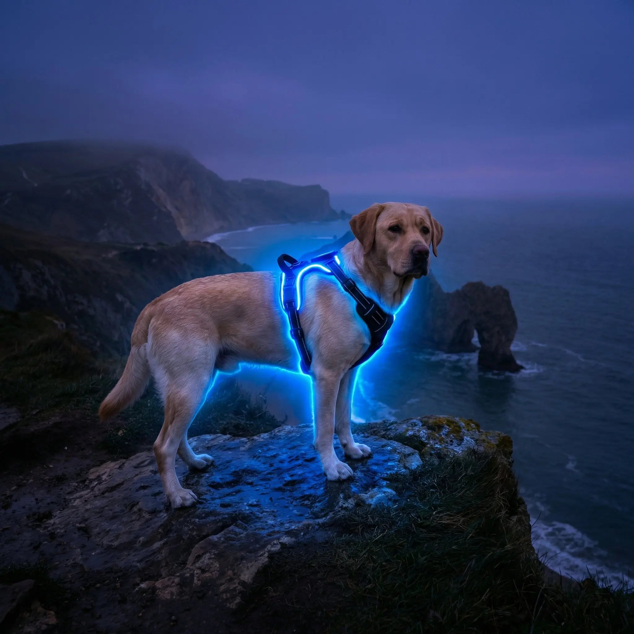 Glow Bright Dog Harness – Keep Your Dog Visible & Safe on Night Walks - The Big Pet Shop