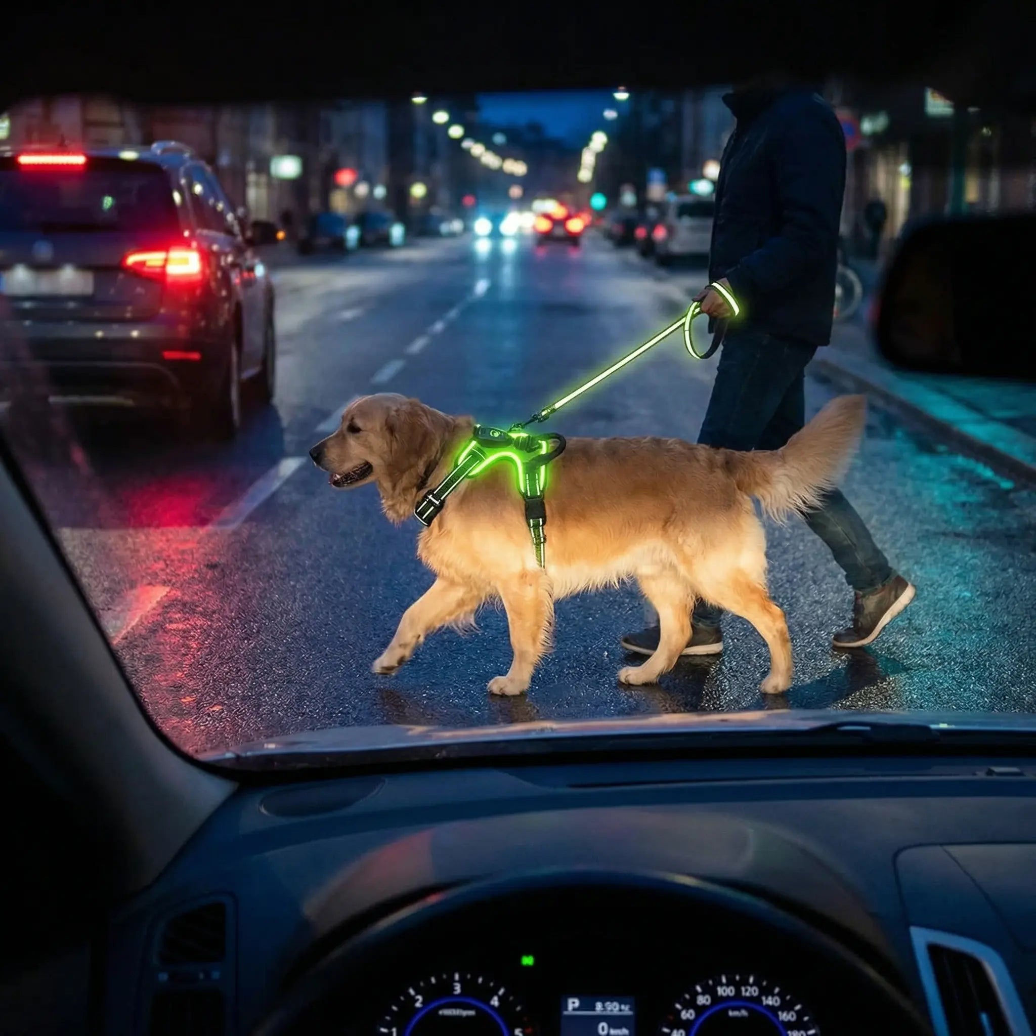 Glow Bright Dog Harness – Keep Your Dog Visible & Safe on Night Walks - The Big Pet Shop