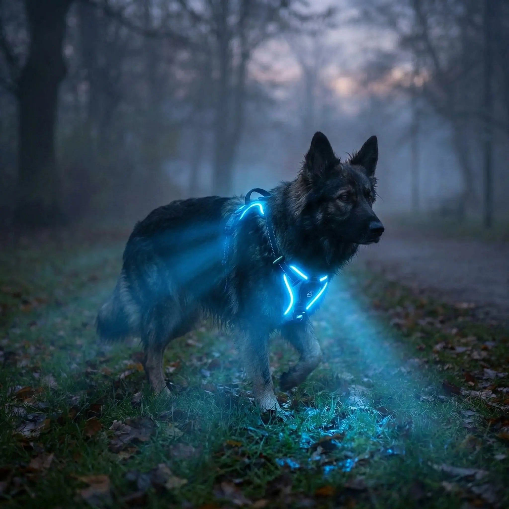 Glow Bright Dog Harness – Keep Your Dog Visible & Safe on Night Walks - The Big Pet Shop
