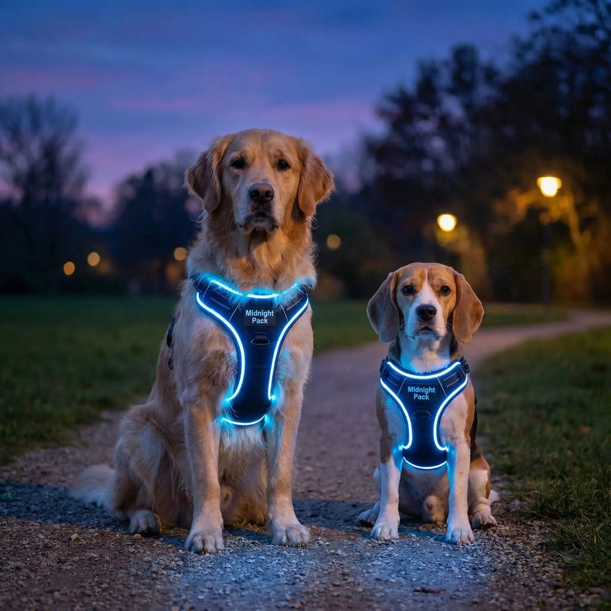 Glow Bright Dog Harness – Keep Your Dog Visible & Safe on Night Walks - The Big Pet Shop