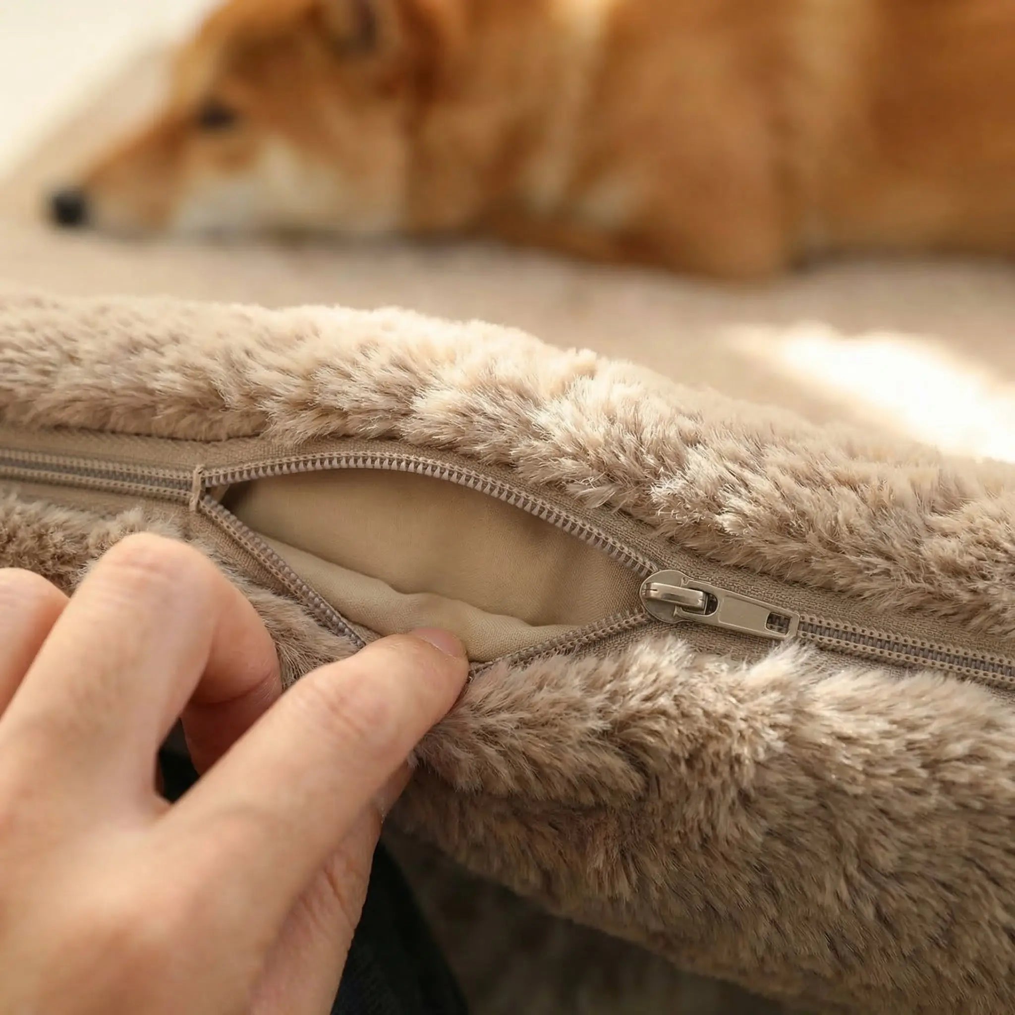 The Big Snooze Cloud Mat Faux Fur Crate Bed - The Big Pet Shop