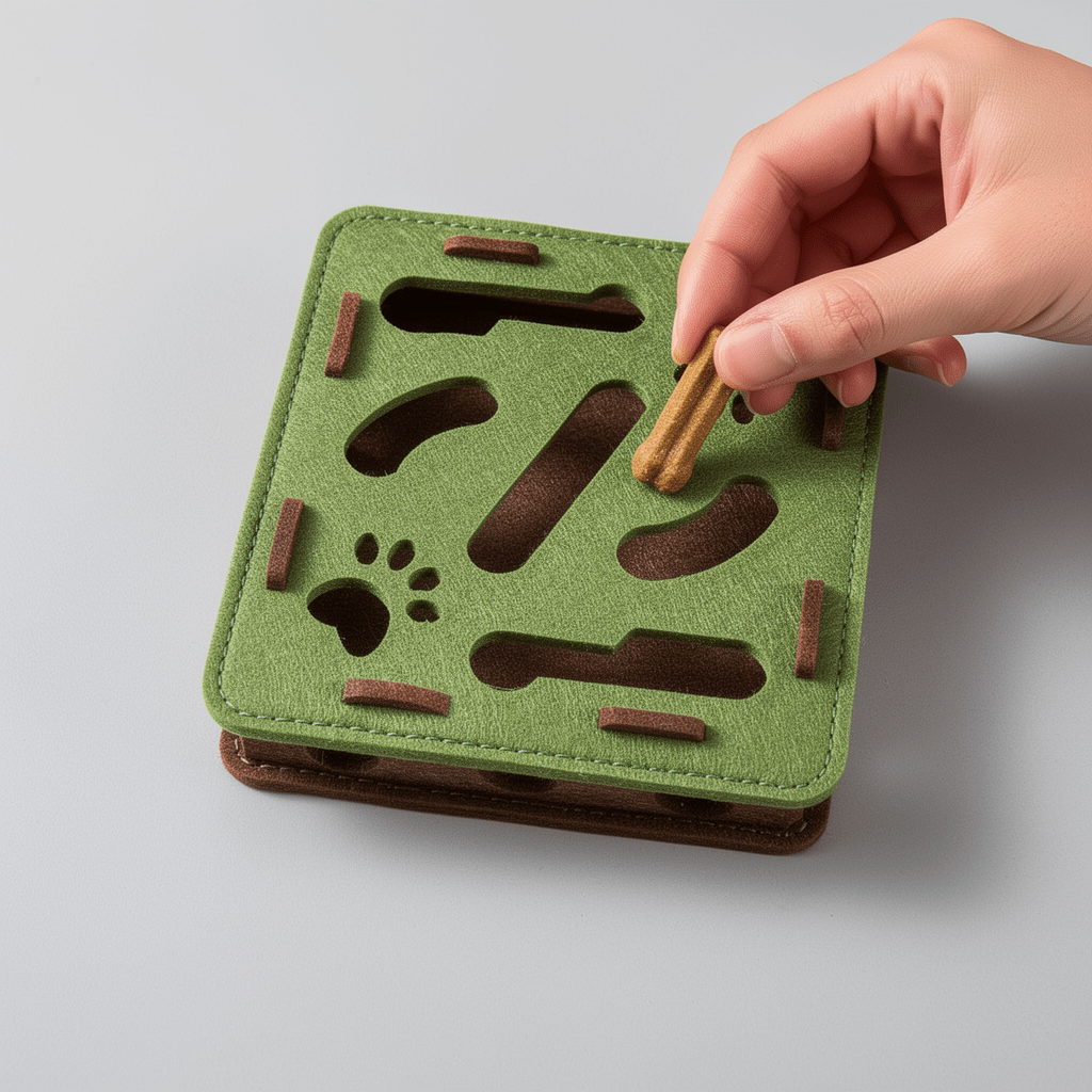 The Big Hunt — Felt Puzzle Feeder Box for Cats - The Big Pet Shop