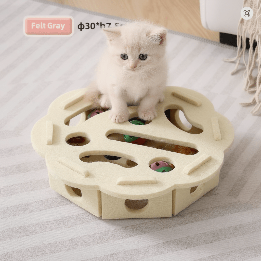 The Big Hunt — Felt Puzzle Feeder Box for Cats - The Big Pet Shop