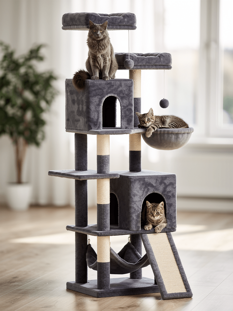 The Big Castle — Multi-Level Cat Tree with Scratching Posts - The Big Pet Shop