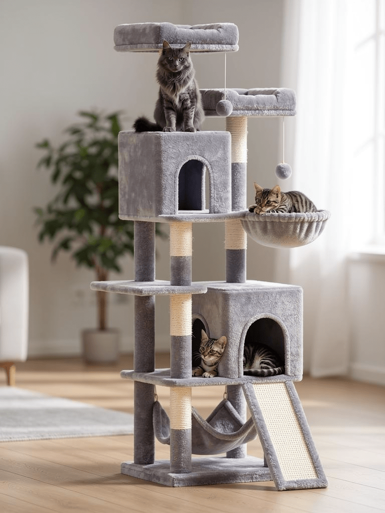 The Big Castle — Multi-Level Cat Tree with Scratching Posts - The Big Pet Shop