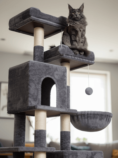 The Big Castle — Multi-Level Cat Tree with Scratching Posts - The Big Pet Shop