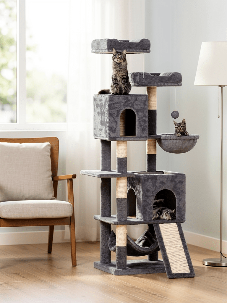 The Big Castle — Multi-Level Cat Tree with Scratching Posts - The Big Pet Shop