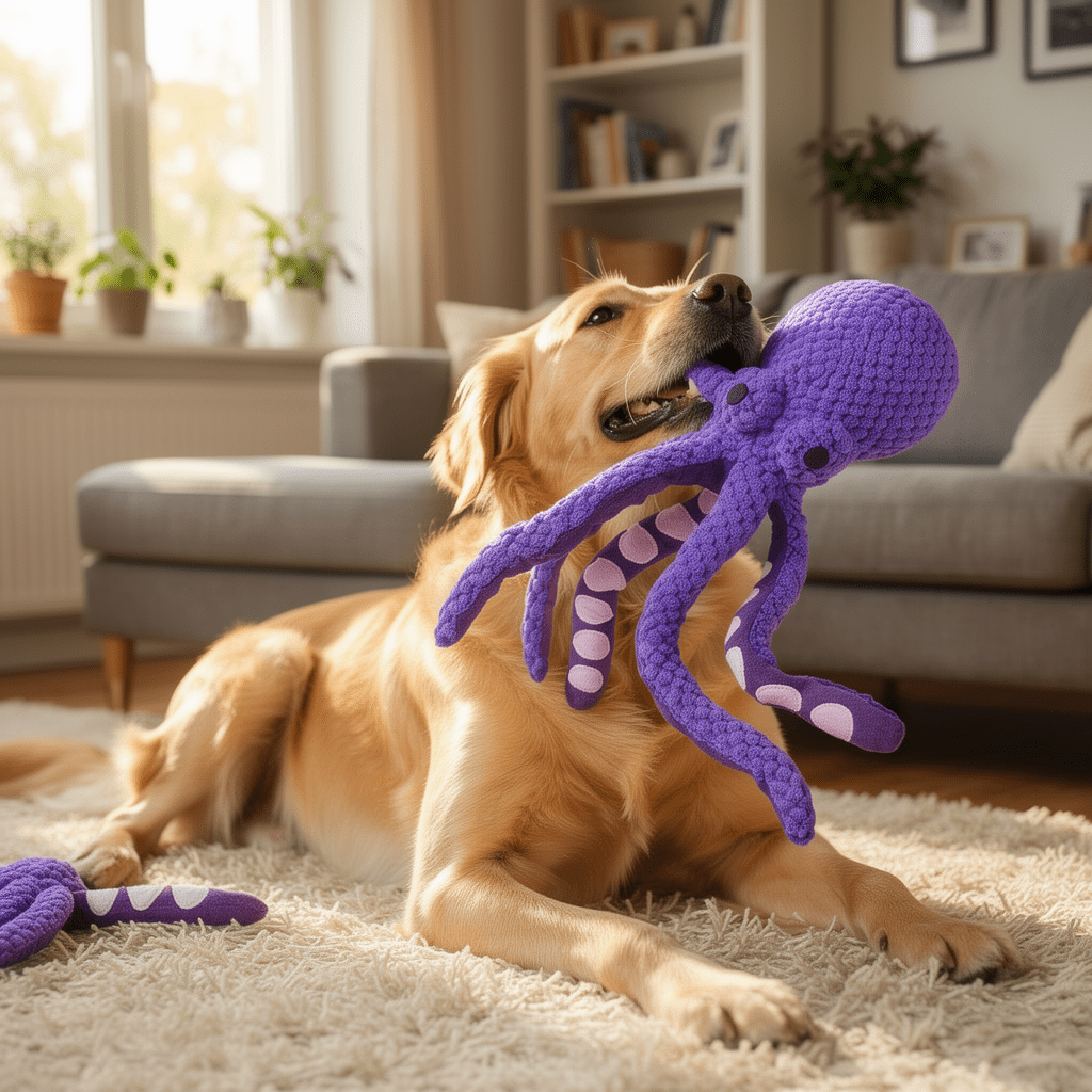 The Big Tangle — Crocheted Octopus Plush Dog Toy - The Big Pet Shop
