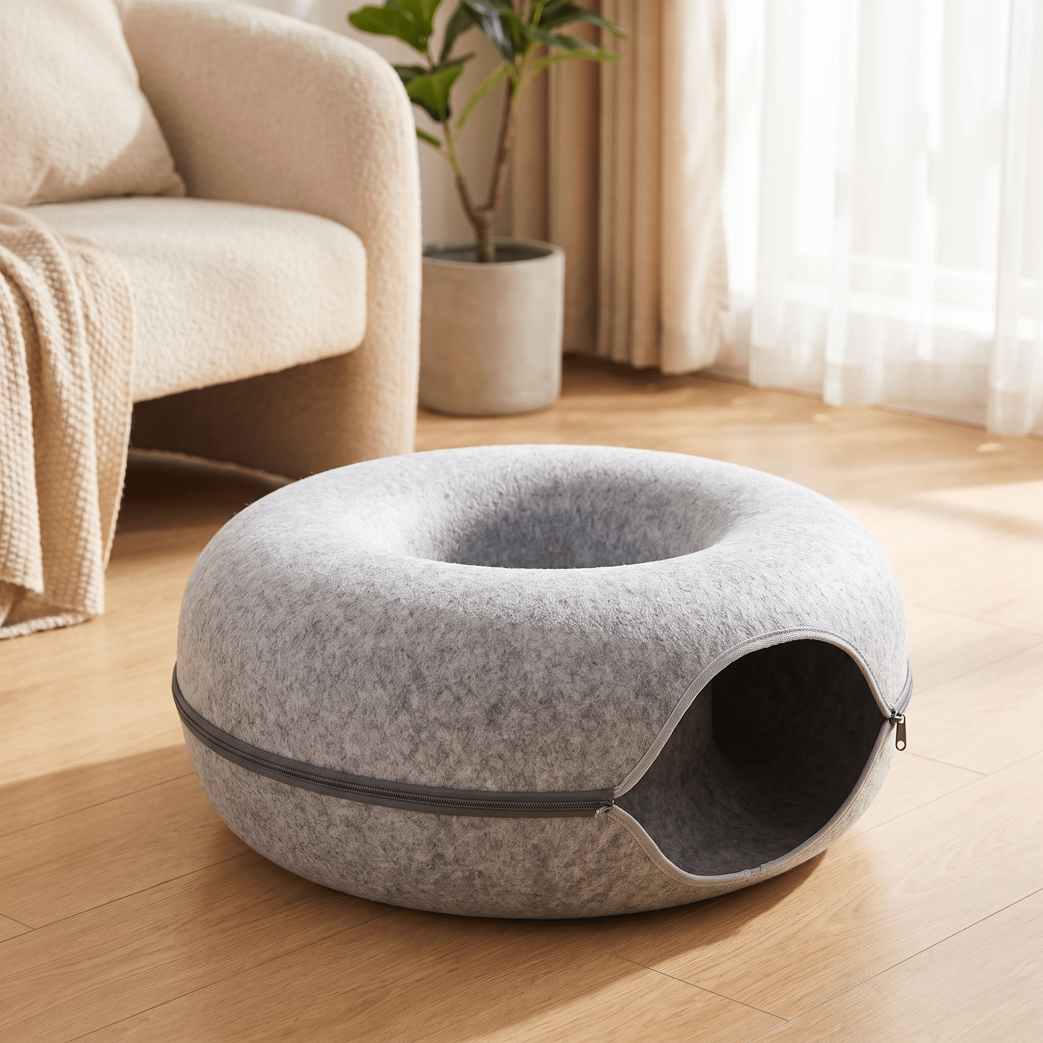 The Big Burrow — Donut Cat Tunnel Bed - The Big Pet Shop