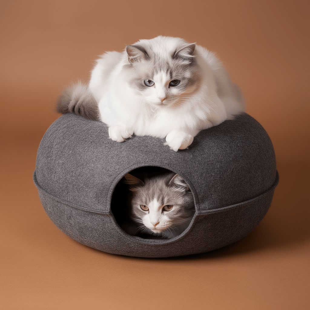 The Big Burrow — Donut Cat Tunnel Bed - The Big Pet Shop
