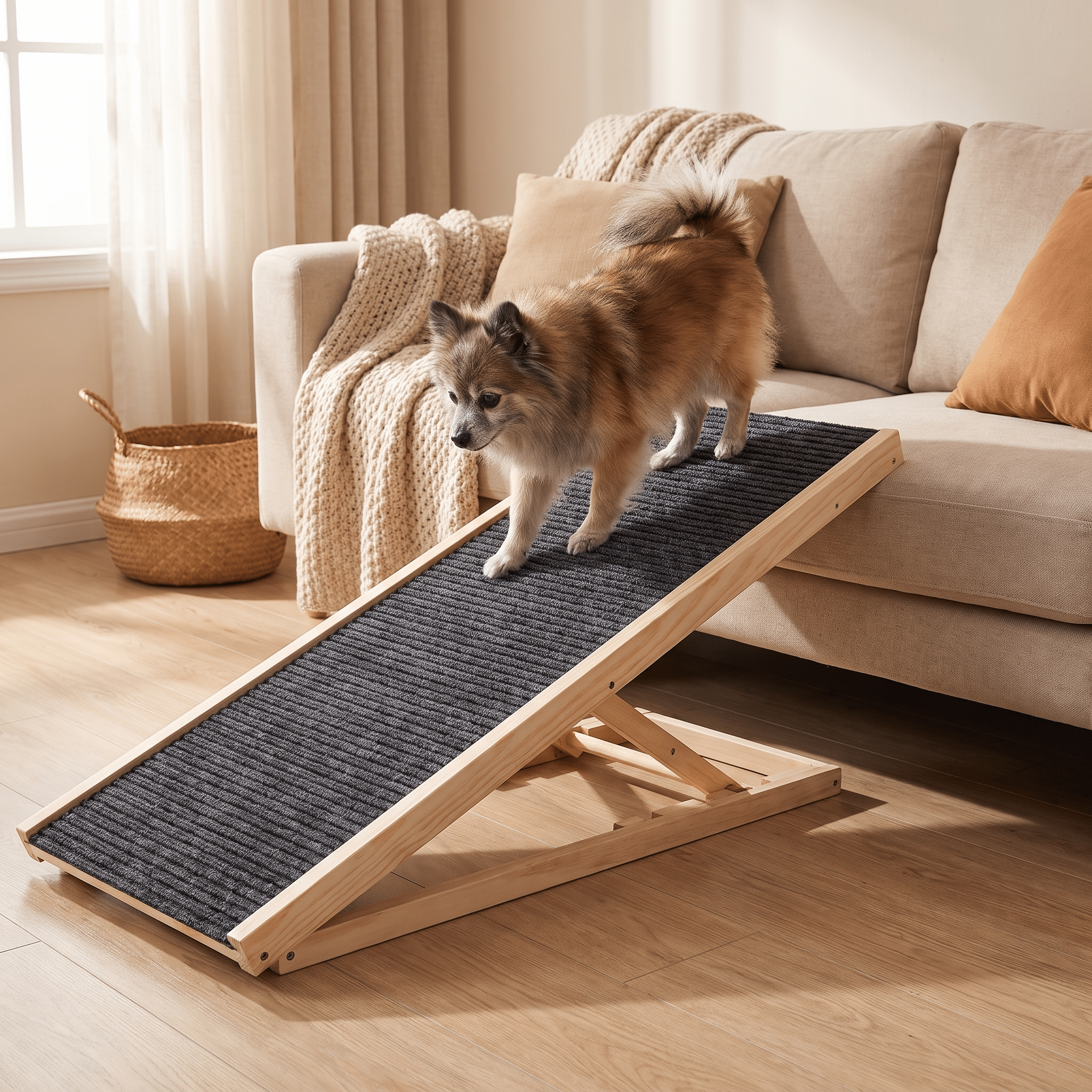 The Big Step — Adjustable Wooden Pet Ramp for Car & Sofa - The Big Pet Shop
