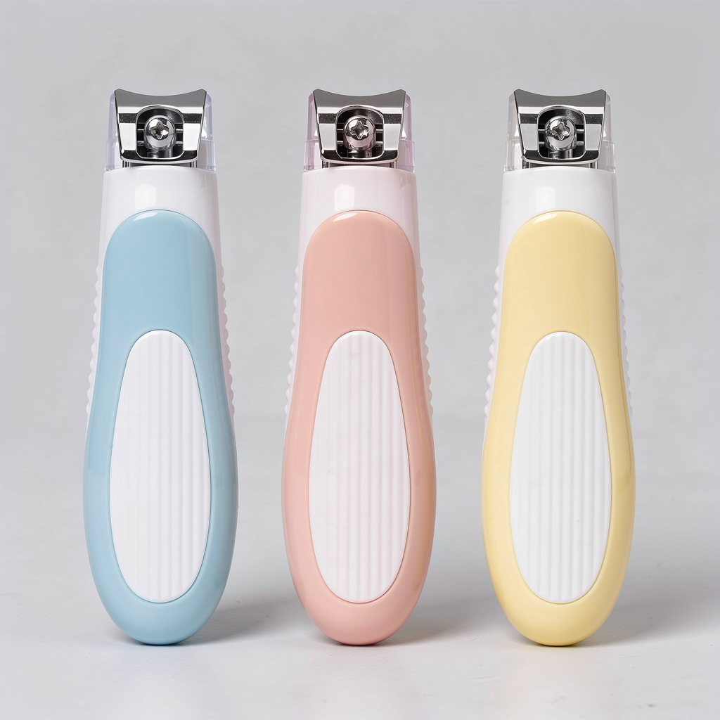 The Big Trim LED pet nail clipper colour range: blue, pink and yellow