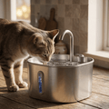 The Big Splash — Automatic Cat & Dog Water Fountain, Stainless Steel with Filter (2.2L) - The Big Pet Shop