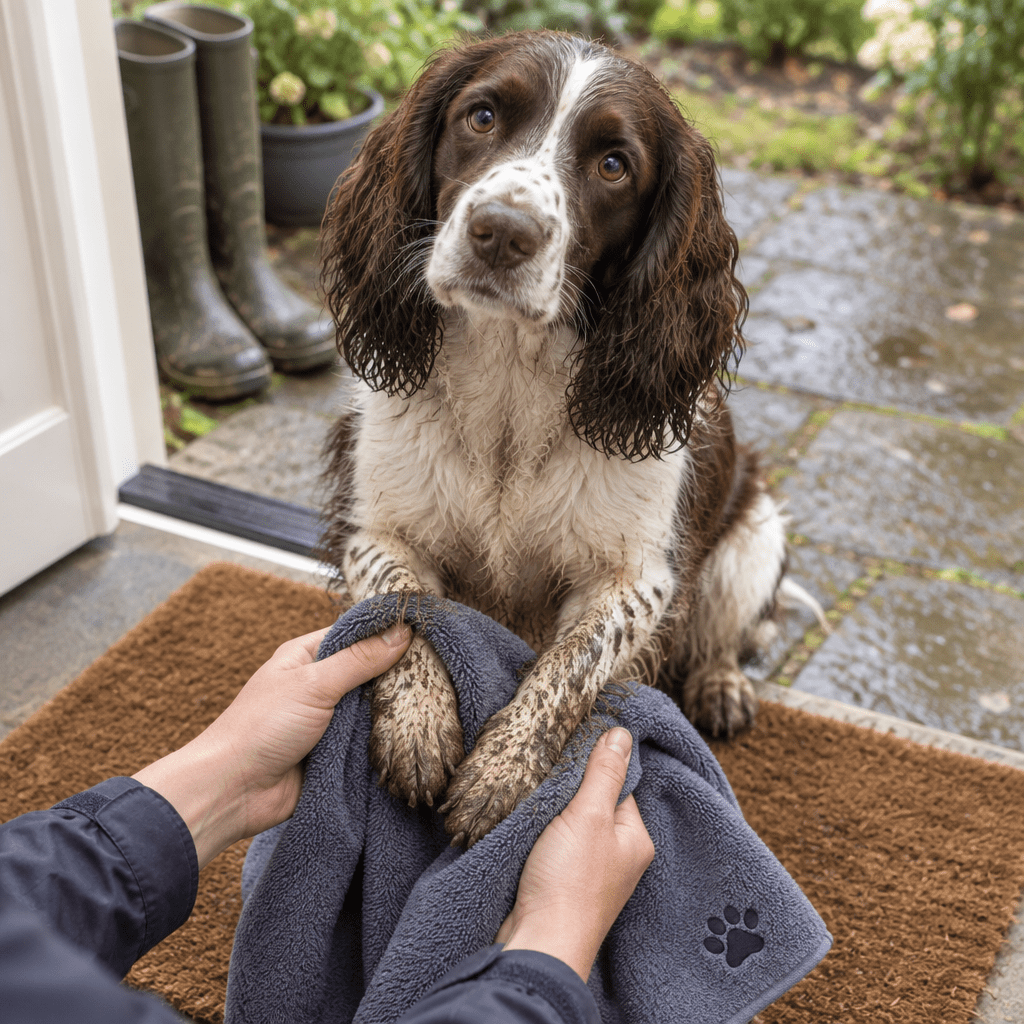 The Big Dry-Off Kit — Drying Coat + Large Paw Towel Bundle - The Big Pet Shop
