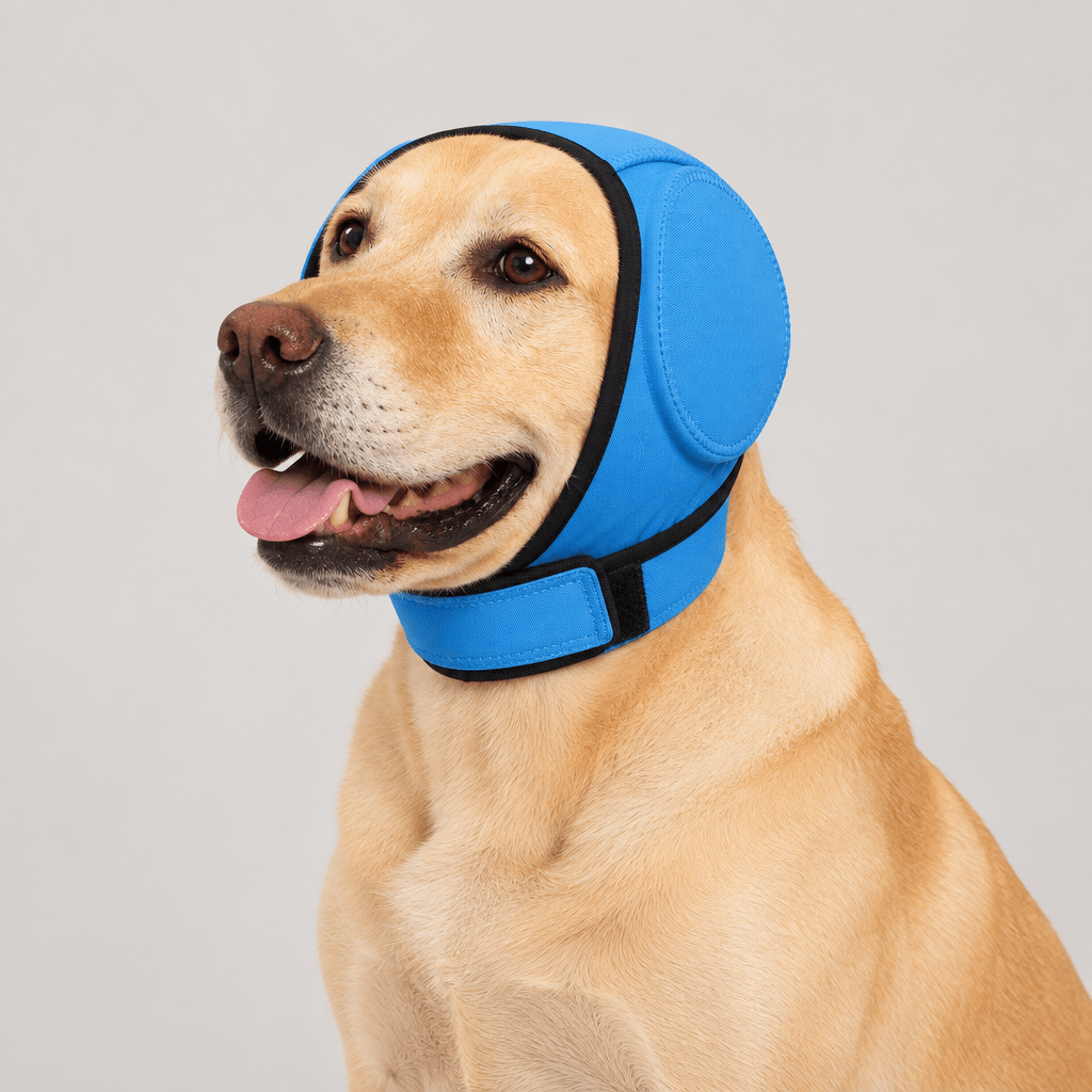 The Big Hush — Calming Dog Ear Hood for Fireworks & Grooming - The Big Pet Shop