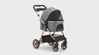 3-in-1 Folding Pet Stroller with Detachable Carrier — Easy Lock Canopy, Safety Harness & Storage Basket for Dogs & Cats