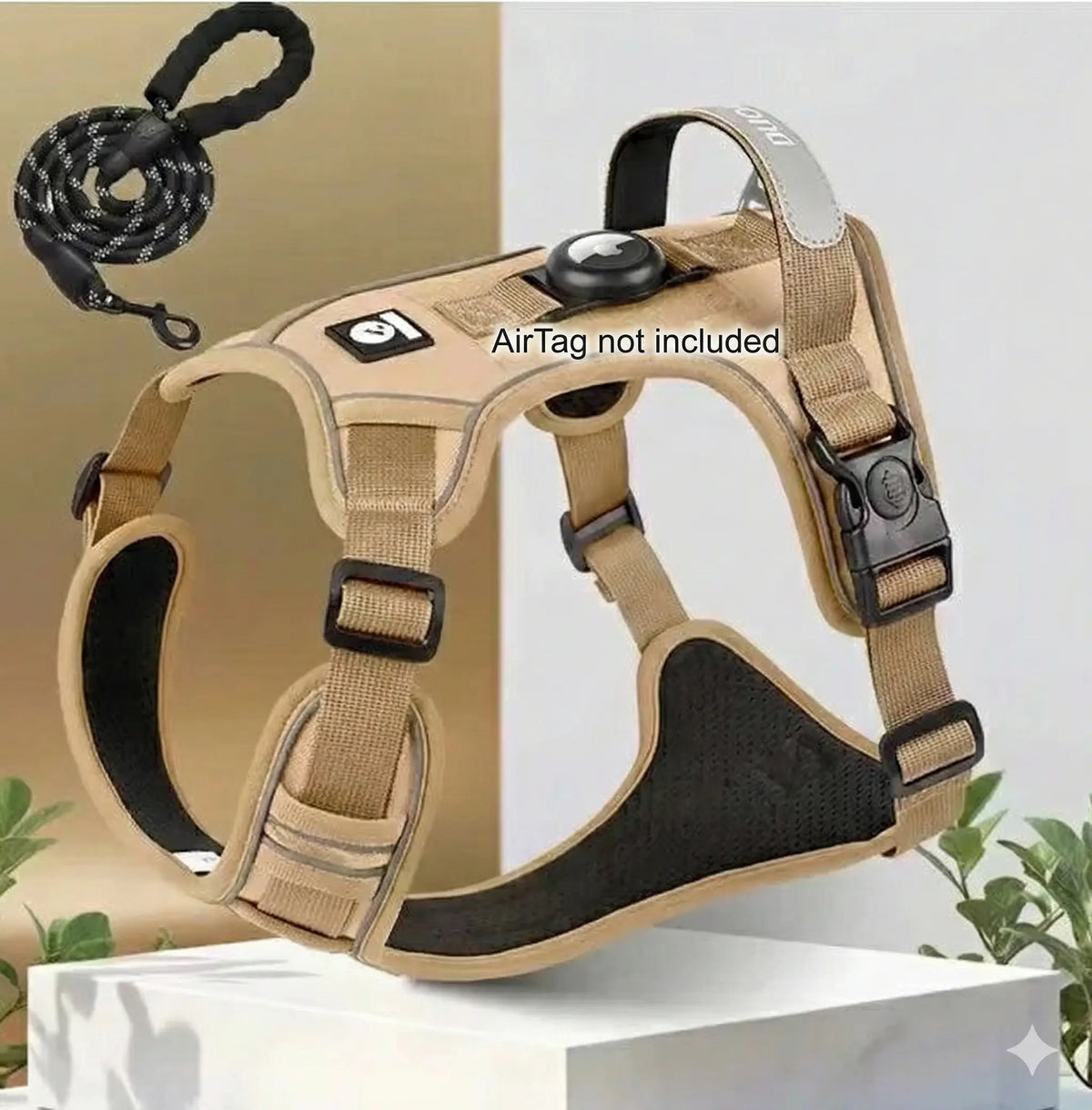 The Dorset Explorer™: No - Pull AirTag Safety Harness + FREE Matching heavy duty Lead (Launch Deal) - The Big Pet Shop