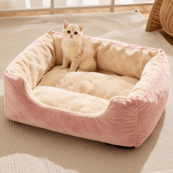 The Big Snooze Mini — Cosy Bolster Bed for Cats & Small Dogs - The Big Pet Shop