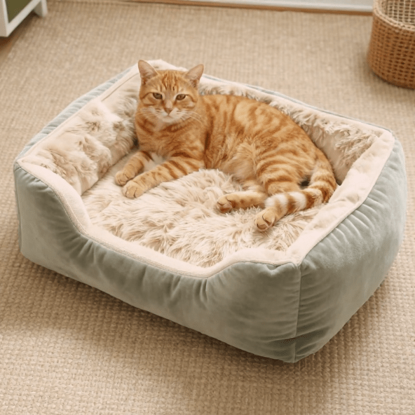 The Big Snooze Mini — Cosy Bolster Bed for Cats & Small Dogs - The Big Pet Shop